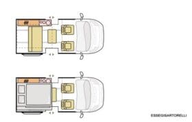 NOLEGGIO CAMPER PURO VAN POPUP WEBASTO 5 LETTO 4 VIAGGIO 499 cm
