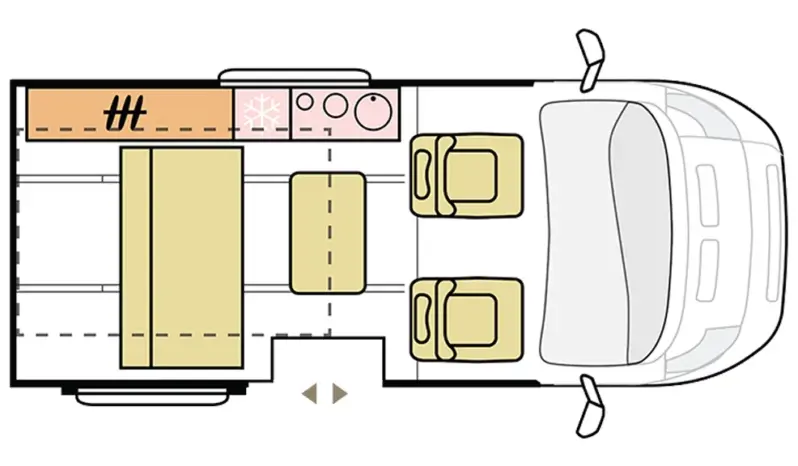 NOLEGGIO CAMPER PURO VAN POPUP WEBASTO 5 LETTO 4 VIAGGIO 499 cm pieno