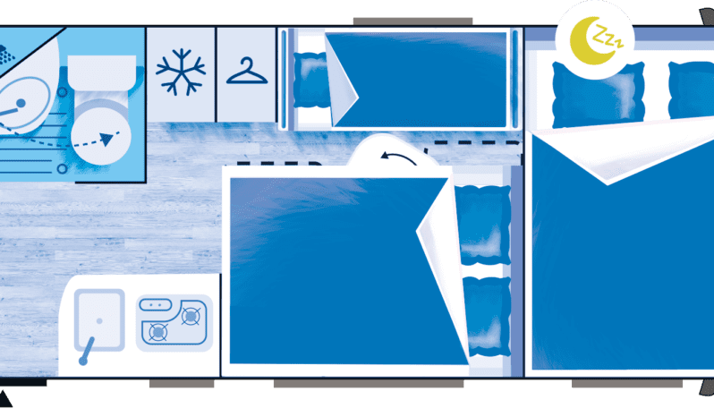 NOLEGGIO MANSARDATO 7 POSTI COMPATTO 696 CM pieno