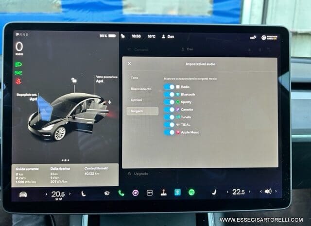 TESLA MODEL 3 DUAL MOTOR LONG RANGE (4WD) FULL OPTIONAL IVA ESPOSTA pieno