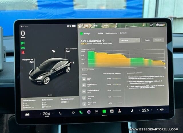 TESLA MODEL 3 DUAL MOTOR LONG RANGE (4WD) FULL OPTIONAL IVA ESPOSTA pieno