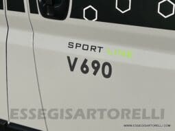 CHAUSSON SPORTLINE V 690 CAMBIO AUTOMATICO SERIE VAN 636 CM MAXI MATRIMONIALE ELETTRICO BASCULANTE 2025 pieno