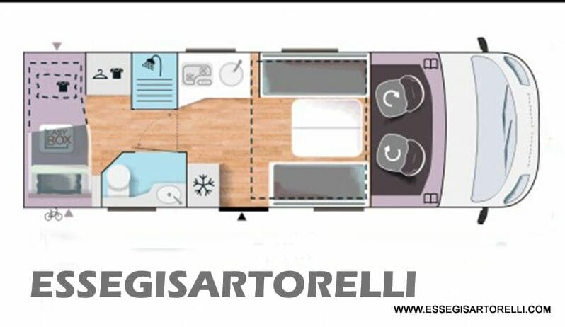 CHAUSSON EXALTIS 7020 MOTOROME 5 POSTI 08/2022 KM 30.521 FULL pieno