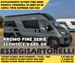 ADRIA NEW TWIN MY 2025 SUPREME EDITION 640 SGX 35 H 636 LANZAROTE GREY pieno