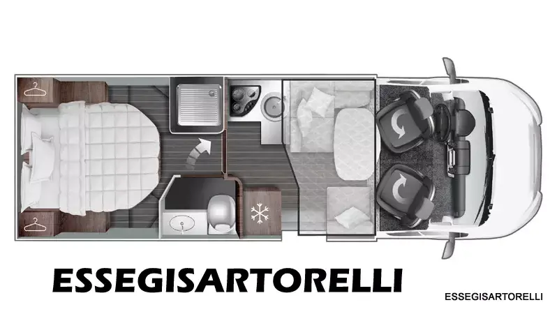 ROLLER TEAM KRONOS ADVANCE 265 TL 04/24 LETTO NAUTICO GARAGE E BASCULANTE CLIMA KM 11.241 pieno