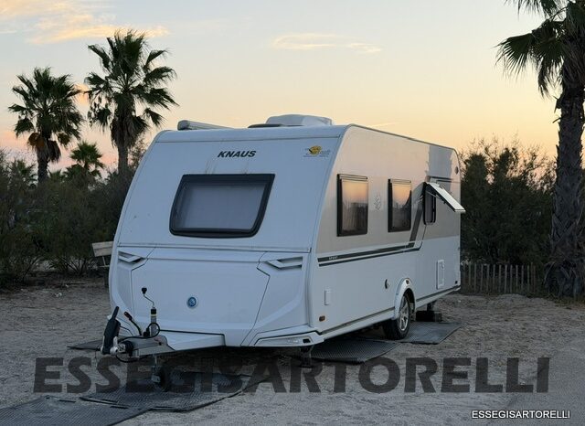 KNAUS SPORT 500 QDK CARAVAN 6 POSTI FULL 11/22 MT ’23 kg 1.400 MOVER CLIMA TENDALINO pieno