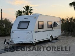KNAUS SPORT 500 QDK CARAVAN 6 POSTI FULL 11/22 MT ’23 kg 1.400 MOVER CLIMA TENDALINO pieno